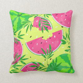 Sommarvattenmelon Grenar Ljus Tropical Kudde