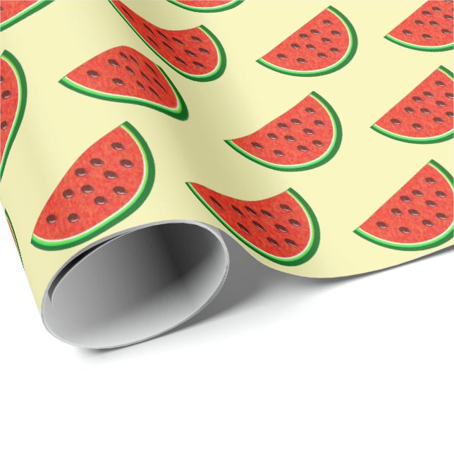 Sommarvattenmelon Gul  Presentpapper (Rullad Hörn)