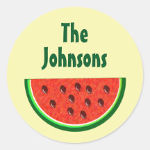 Sommarvattenmelon Gula Klistermärke Kuvert Försegl