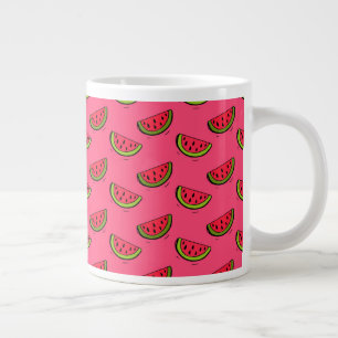 Sommarvattenmelon på Rosa Mönster Jumbo Mugg