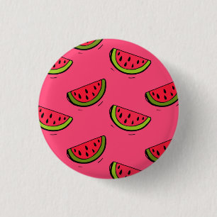Sommarvattenmelon på rosamönster knapp