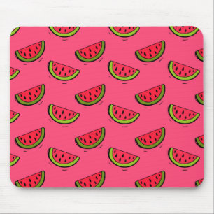 Sommarvattenmelon på rosamönster musmatta