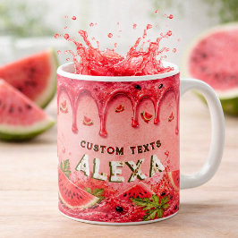Sommarvattenmelon Retro Party Frukt Favor Anpassad Kaffemugg