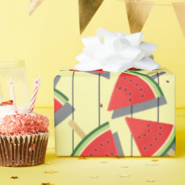 Sommarvattenmelon skivor Mönster, Rött och Grönt  Presentpapper