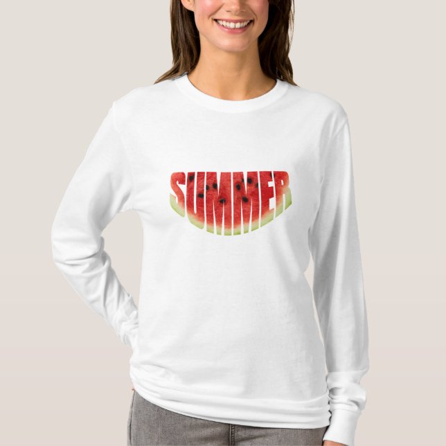 Sommarvattenmelon T Shirt (Framsida)