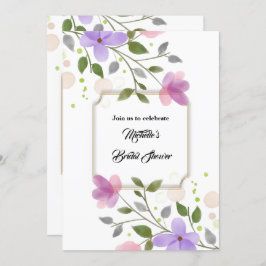 Sommarvattensfärgad möhippa firande inbjudningar