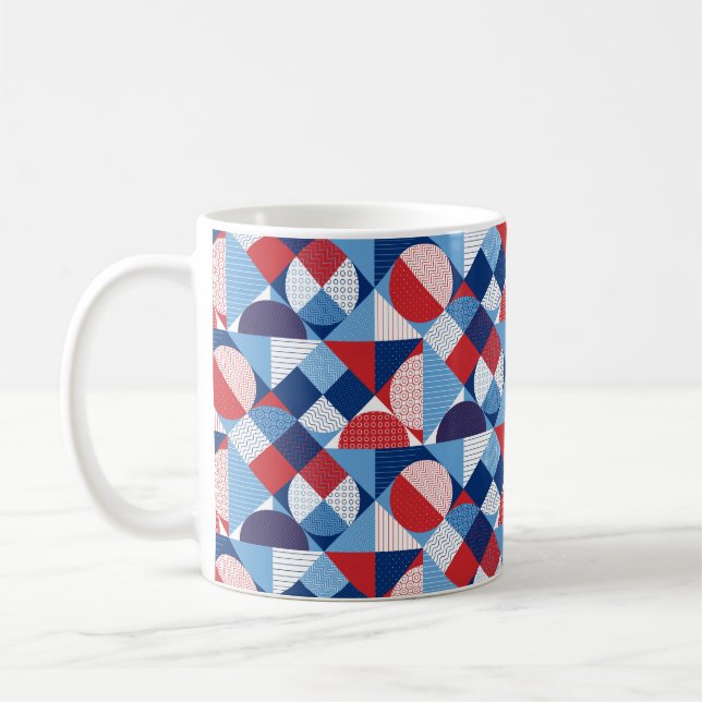 Sommarvattnets geometri, sömlös mönster kaffemugg (Vänster)