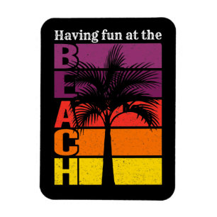 Sommarventilation med Roligt vid Beach Retro Magnet