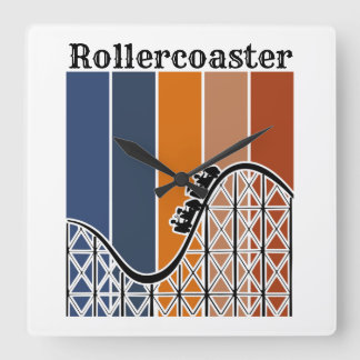 Sommarventilation Riding the Rollercoaster Retro Fyrkantig Klocka