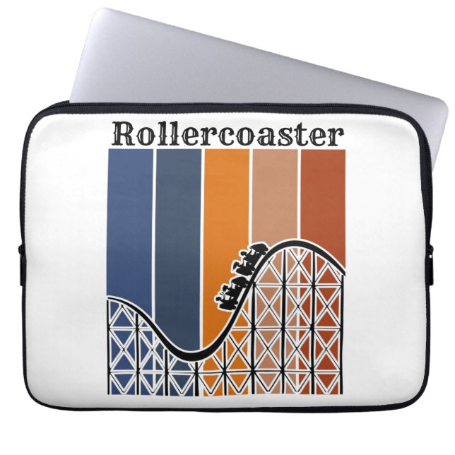Sommarventilation Riding the Rollercoaster Retro Laptop Fodral (Framsidan)