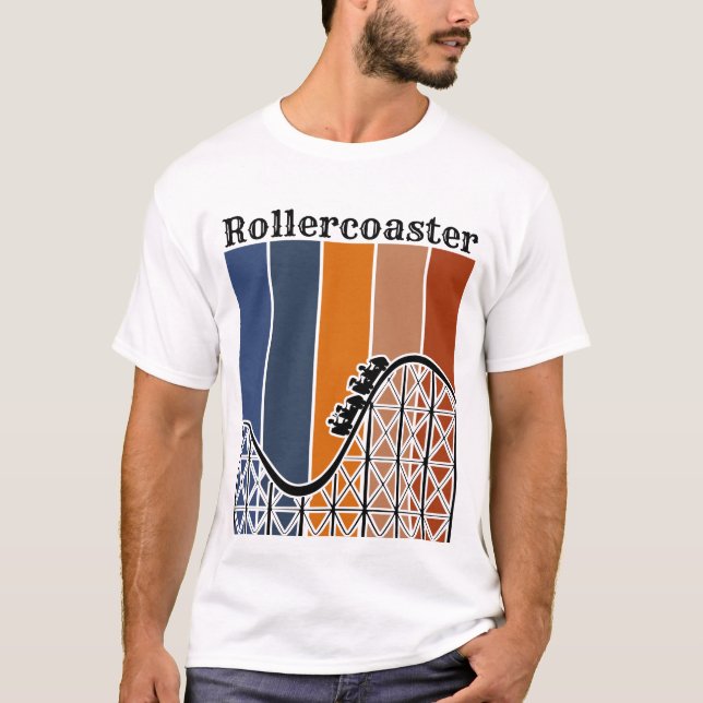 Sommarventilation Riding the Rollercoaster Retro T Shirt (Framsida)