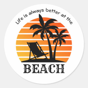 Sommarventilationen är alltid bättre i Beach Runt Klistermärke