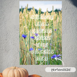 Sommarvete fält med kornblommor poster