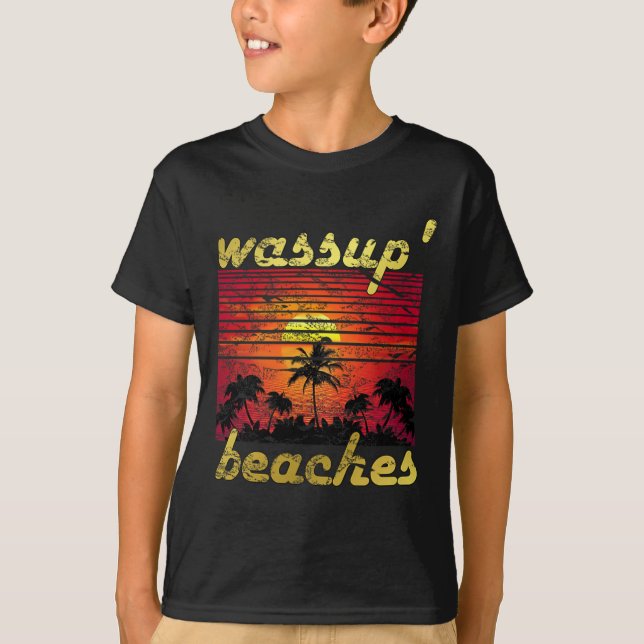 Sommarvete upp stränder t shirt (Framsida)