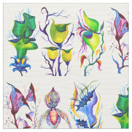 Sommarvibe Exotic Watercolor, Blommönster Tyg