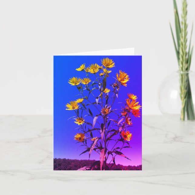 Sommarvibe Flowers Tack Kort (Framsida)