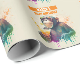 Sommarvibes - apa - födelsedagen presentpapper