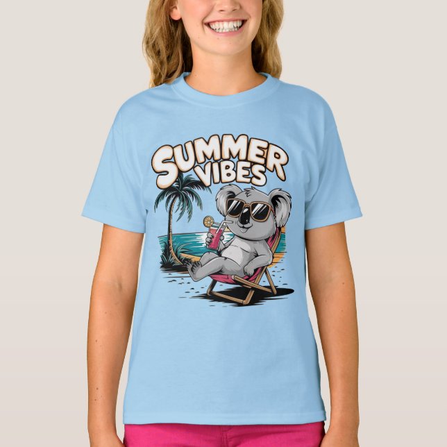 sommarvibes koala t shirt (Framsida)