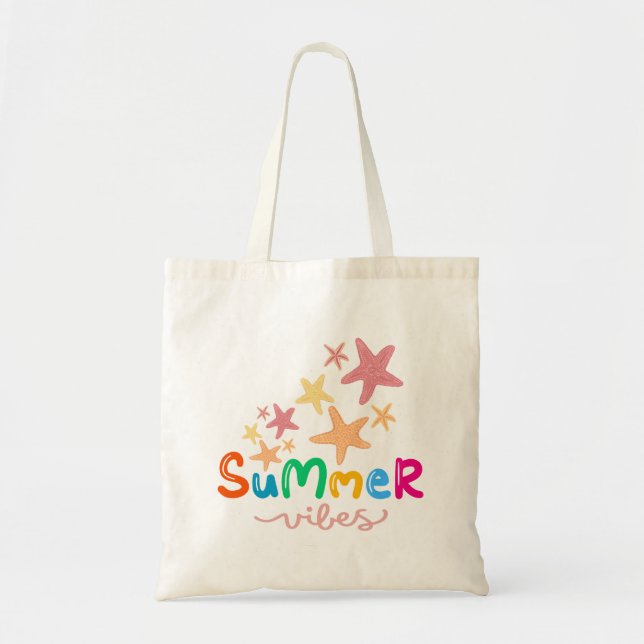 Sommarvibes och Starfish Women's Tygkasse (Framsidan)