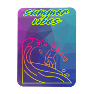 Sommarvibes pojk surfing magnet