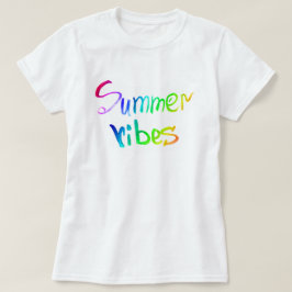 Sommarvibes regnbåge, kalligrafi t shirt