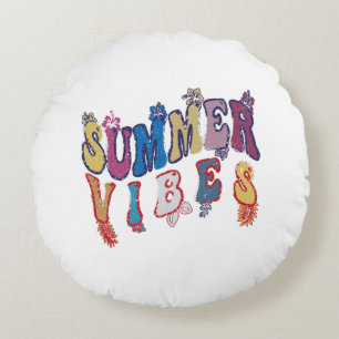 Sommarvibes utformning rund kudde