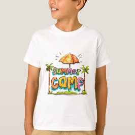 Sommarvideokamera - färgtecken för sommarlägerskyl t shirt
