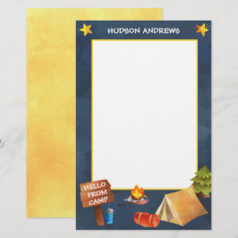 Sommarvideokamerans Personlig för vattenfärg Brevpapper