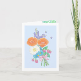 Sommarvilda blommor Konst Gratulationskort För all Kort