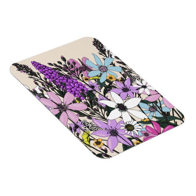 Sommarvilda blommor magnet (Högersidan)
