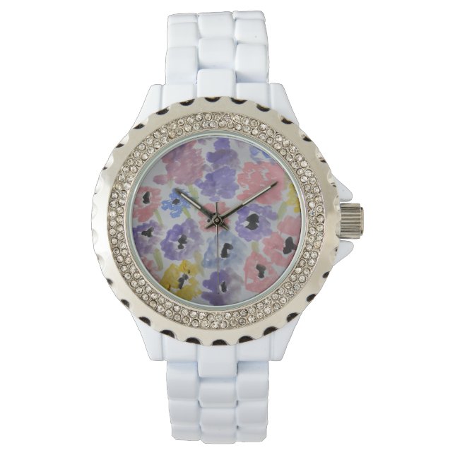 Sommarvilda Blommor Övervakning Armbandsur (Framsida)