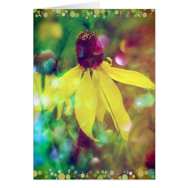 Sommarvildblomma Hälsningskort (Framsidan)