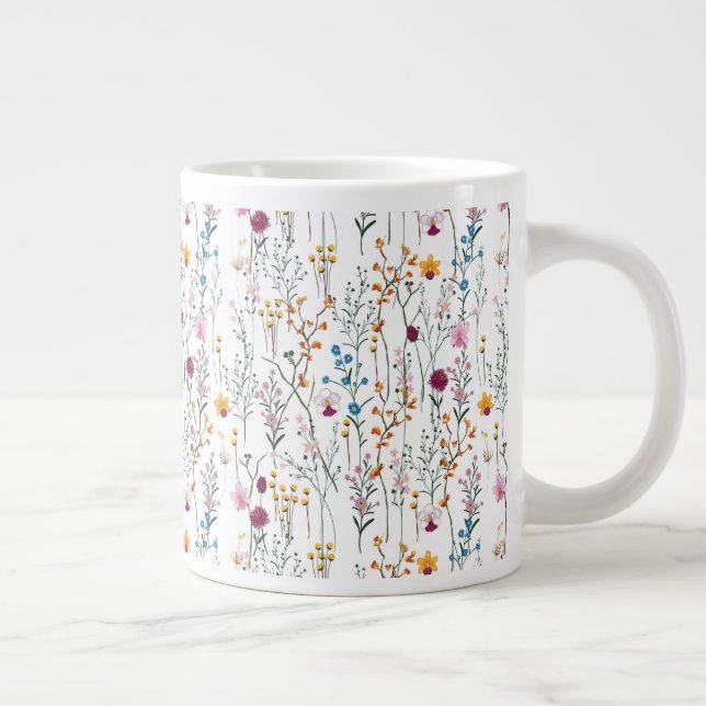 Sommarvildblommönster Jumbo Mugg (Höger)