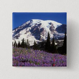 sommarvildblommor vid foten av Mount Rainier, 2 Knapp