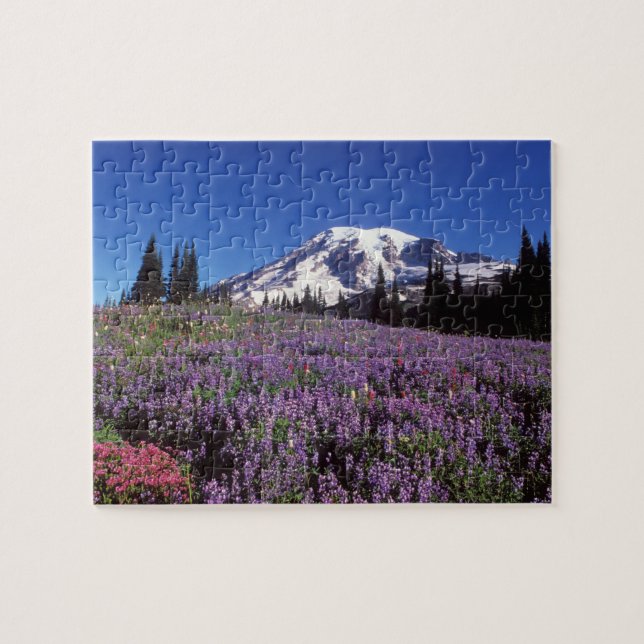 sommarvildblommor vid foten av Mount Rainier, Pussel (Horisontell)