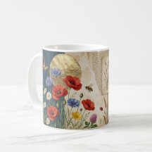 Sommarvildblomsterbi Botanisk Krage Mugg