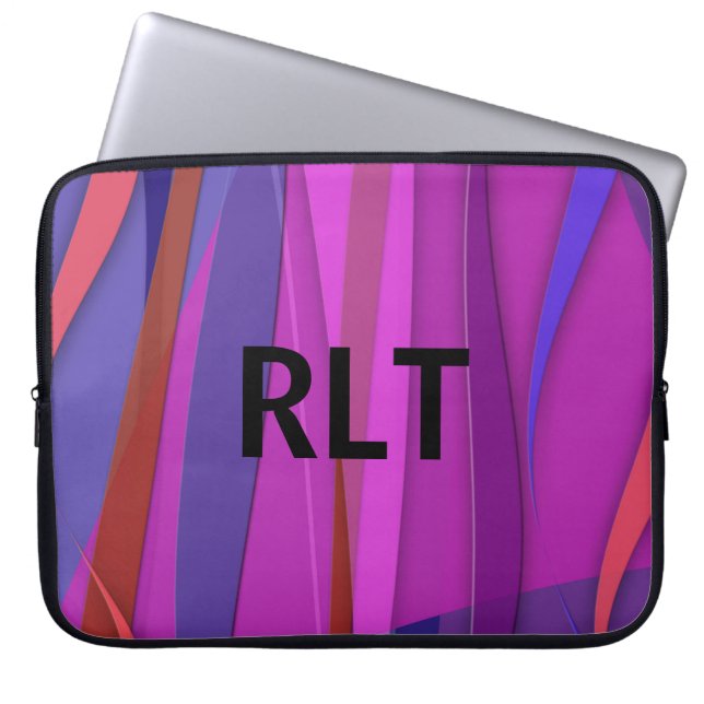 Sommarvind med initialer laptop sleeve (Framsidan)
