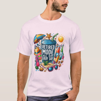 Sommarvisare i pensionerat läge - Beach Life Hela T Shirt