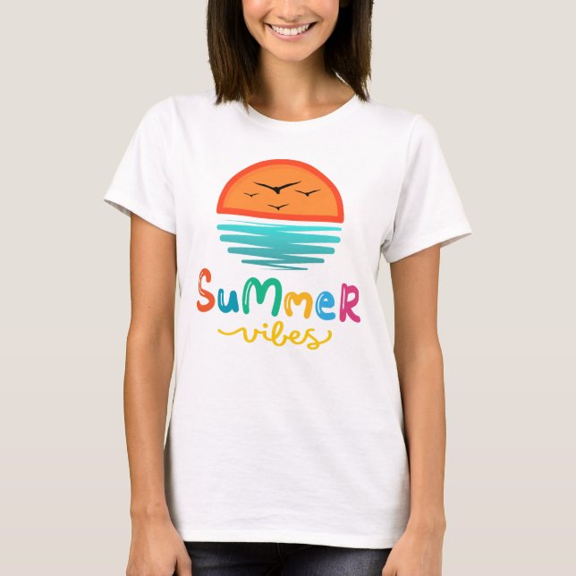 Sommarvisare Sol och sjökvinnor T Shirt (Framsida)