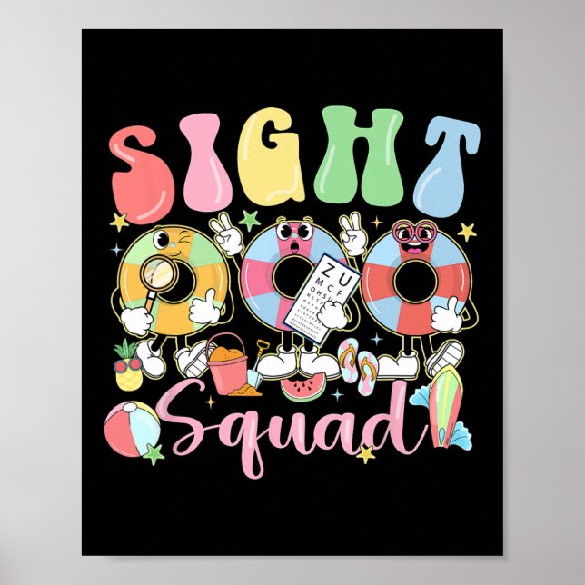 Sommarvisaren Vibes Funny Optometry Ofthalmo Poster (Framsidan)