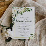 Sommarvit blommigt - inbjudan till repetitionsmidd<br><div class="desc">enkel design med redigerbar text</div>