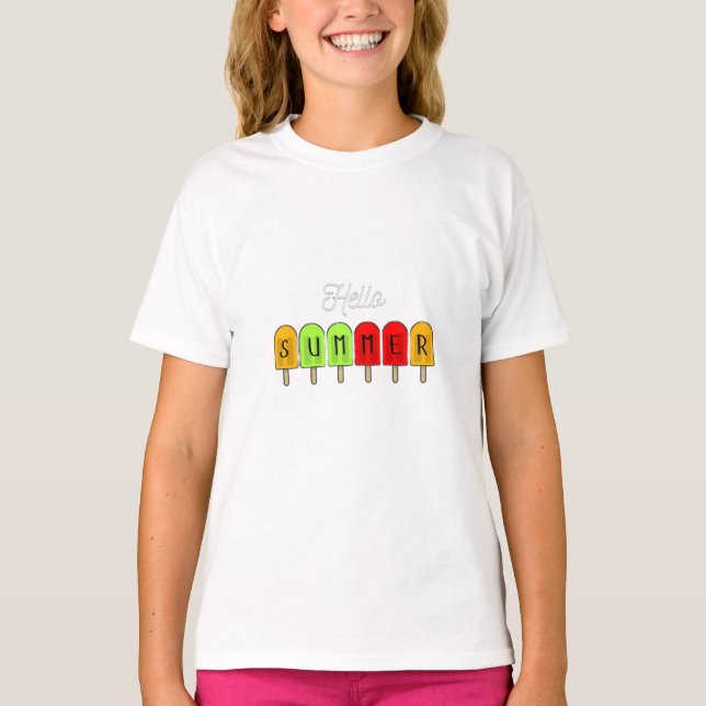Sommarvit t-coola t shirt (Framsida)