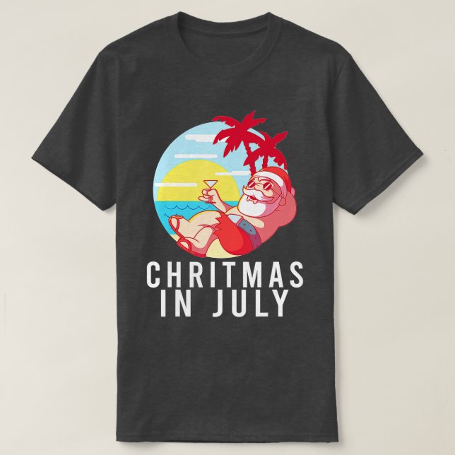 Sommarvslott i juli Julafton T Shirt (Design framsida)
