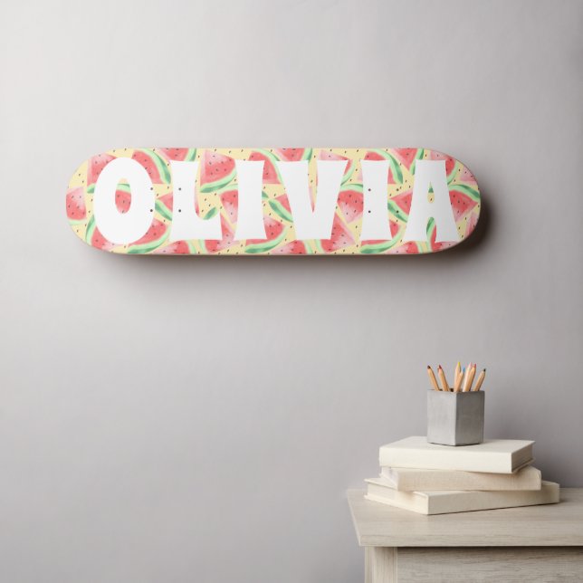 Sommarvsmassan, vattenmelon, anpassningsbar (sötsk mini skateboard bräda 18,5 cm (Väggkonst (Horz))