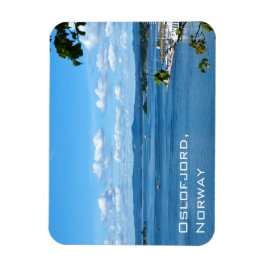 Sommarvy över Oslofjord från Oslo, Norge Magnet