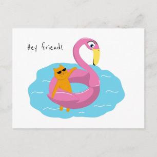 Sommarvykort med katt vykort