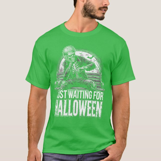 Sommarween Bara väntar på Halloween Halloween Su T Shirt (Framsida)