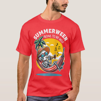 Sommarween-ben att vara vild skelett-raglan basebo t shirt