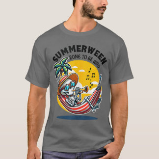 Sommarween Ben att vara vild skelett tanke topp 1 T Shirt