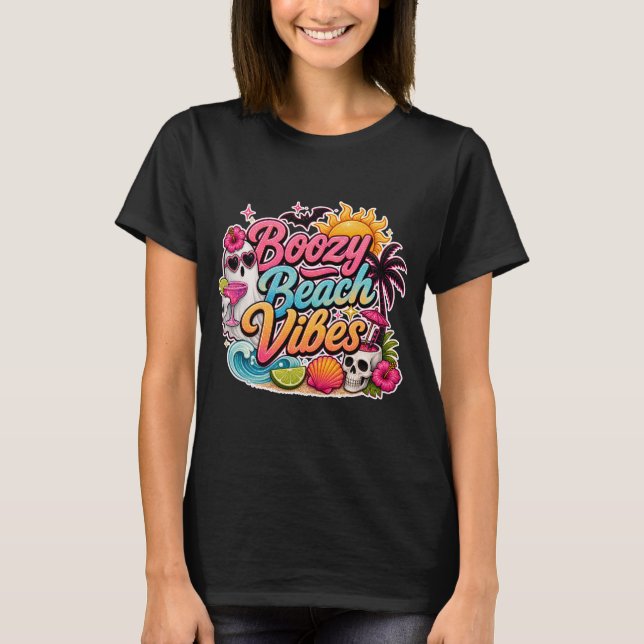 SommarWeen Berusade Strandvibbar T Shirt (Framsida)